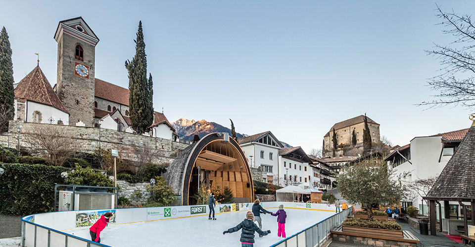 Ice skating rink in Schenna near Meran